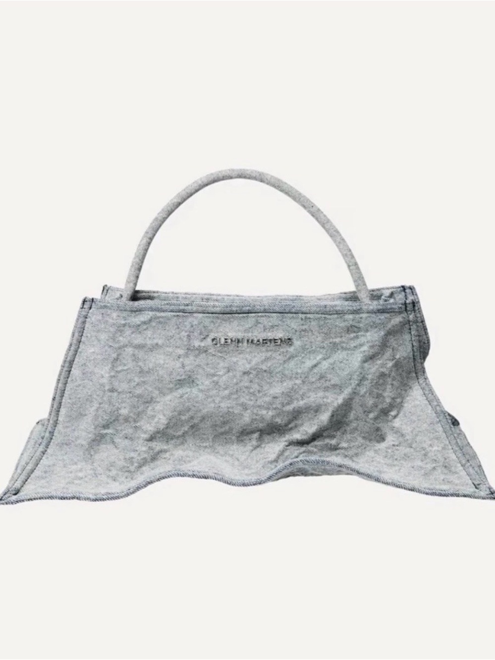 NWT Glenn Martens x H&M washed blue denim shoulder bag